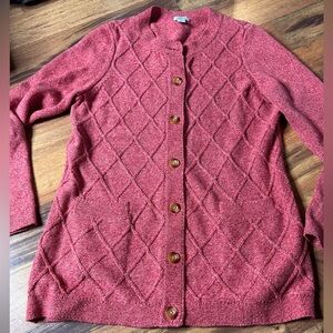 L.L. Bean Women's Maroon Cardigan Sweater